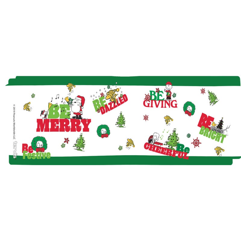 Tervis Peanuts - Christmas Holiday Be Merry Made in USA Double Walled Insulated Tumbler Cup Keeps Drinks Cold & Hot, 16oz Mug, Classic - Image 2